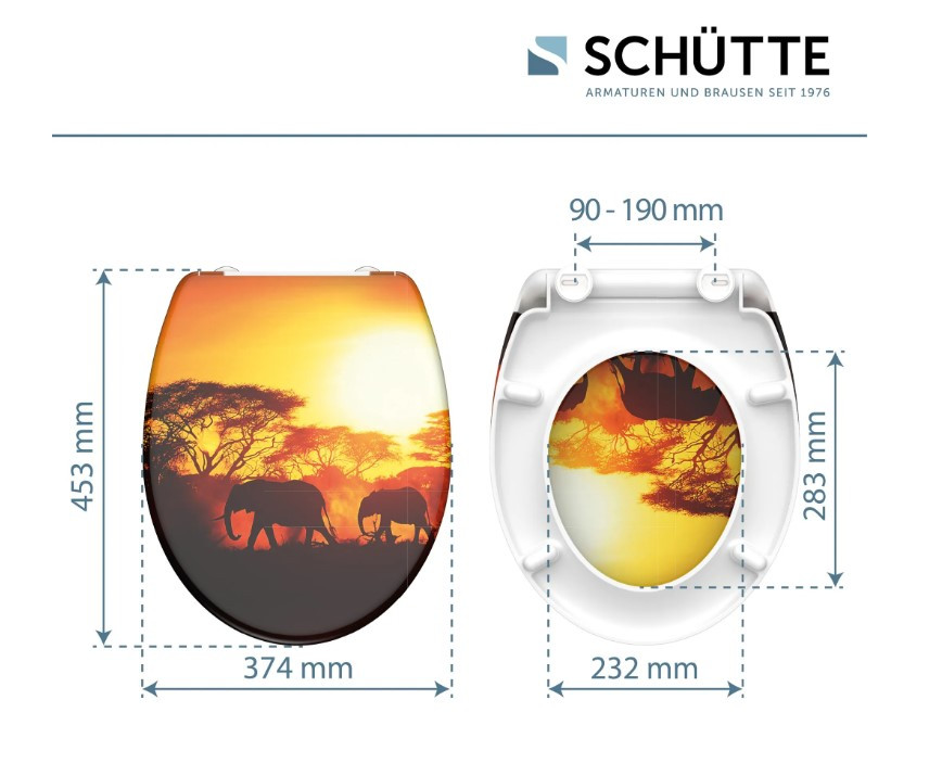 Schütte Africa WC sedátko duroplast, Soft Close