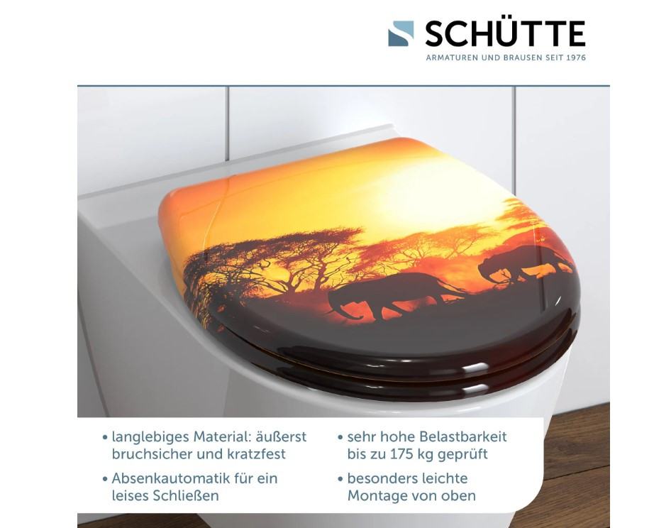 Schütte Africa WC sedátko duroplast, Soft Close