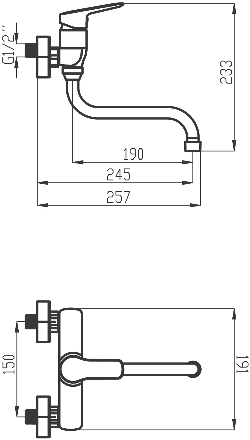 Novaservis Metalia 54 54070/T,0 drezová batéria 150 mm, chróm