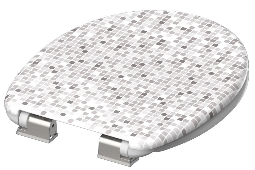 Schütte Mosaik Grau WC sedátko duroplast, Soft Close