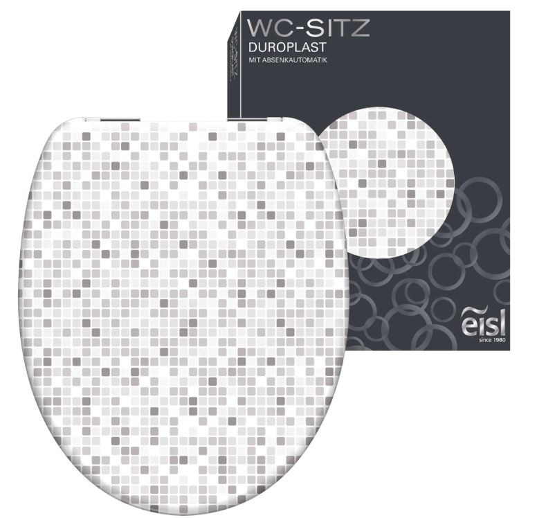 Schütte Mosaik Grau WC sedátko duroplast, Soft Close