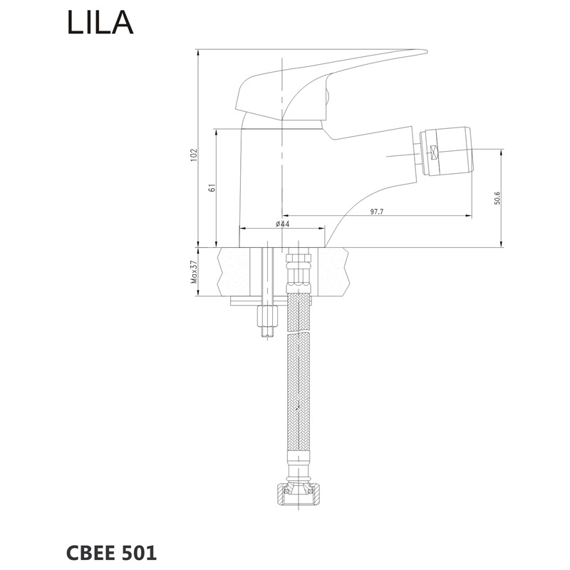 Klum CR38A rohový ventil 1/2"x1/2" pákový