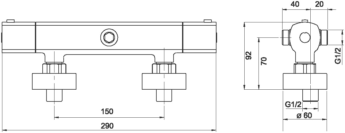 Novaservis Metalia 58 58962/1,0 sprchová termostatická batéria