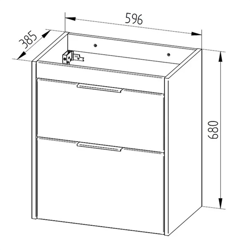 Mereo Vigo CN311 skrinka s umývadlom 61 cm, biela