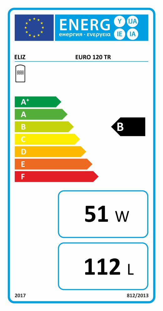 Elíz Euro 120 TR kombinovaný zvislý ohrievač