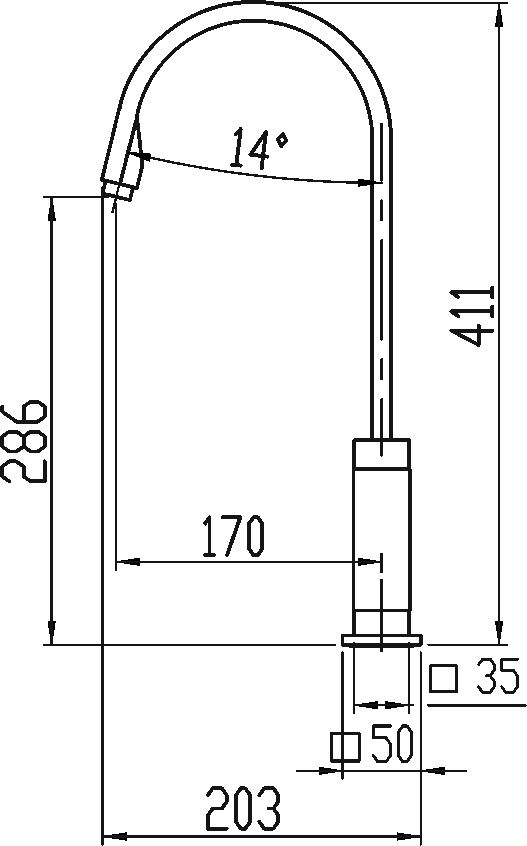 Novaservis Titania Cube 98813,0 drezová stojanková batéria