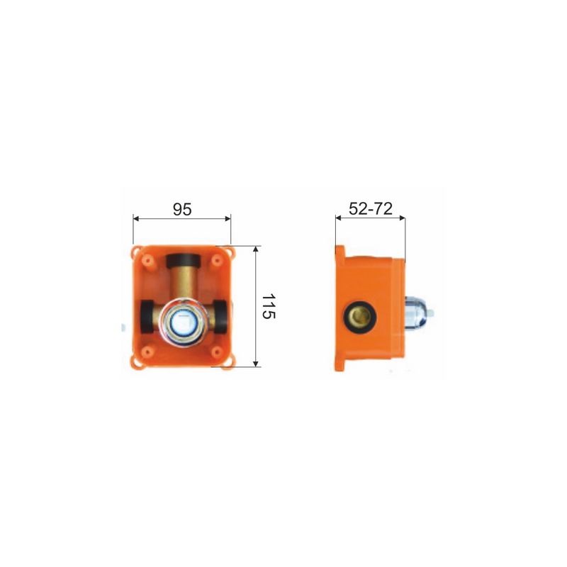 Mereo Mada CBQ60105MB sprchová batéria podomietková, oválny kryt