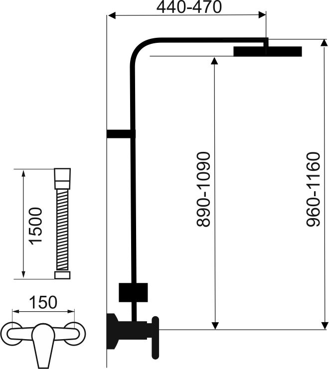 Novaservis SET069/TER,0 sprchová súprava + sprchová termostatická batéria