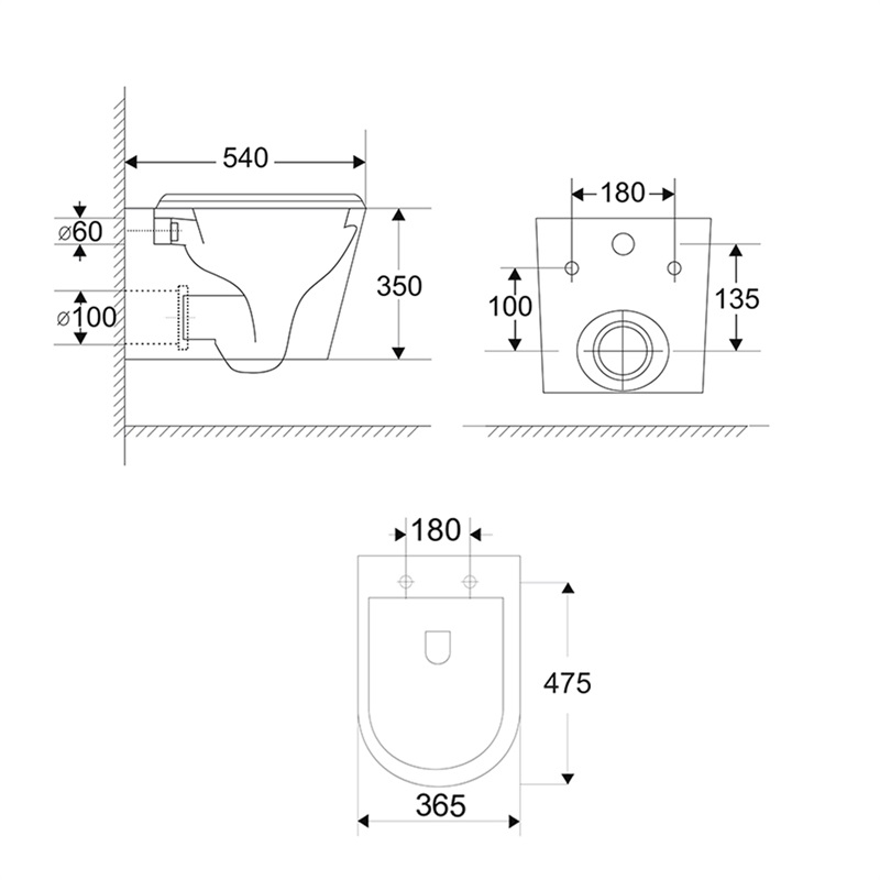 Mereo VSD85T1 WC závesné kapotované, Smart Flush RIMLESS