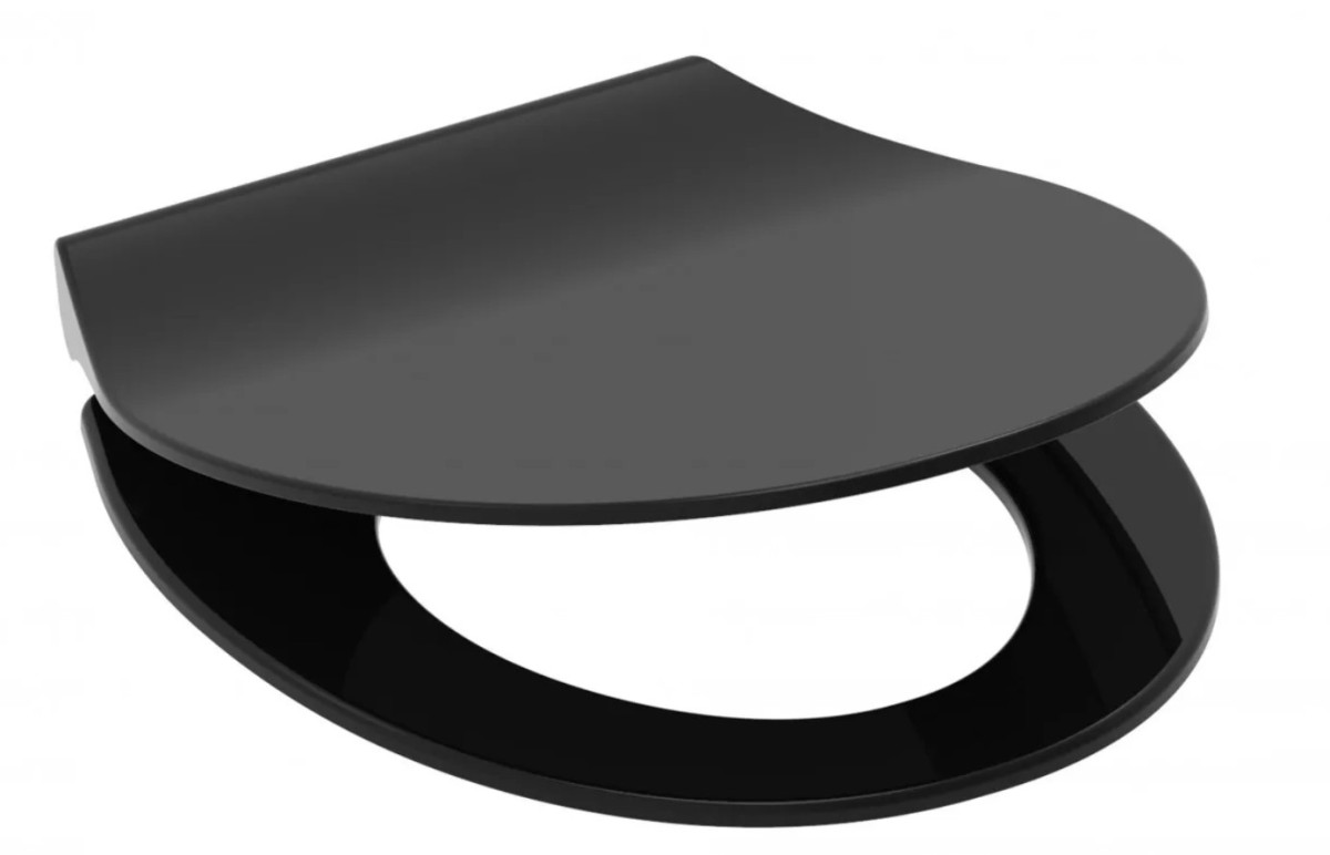 Schütte Slim Black WC sedátko duroplast, Soft Close