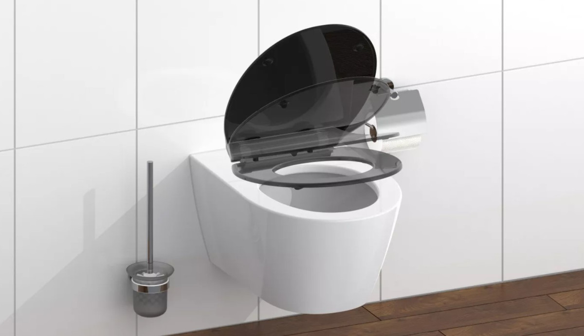 Schütte Slim Black WC sedátko duroplast, Soft Close