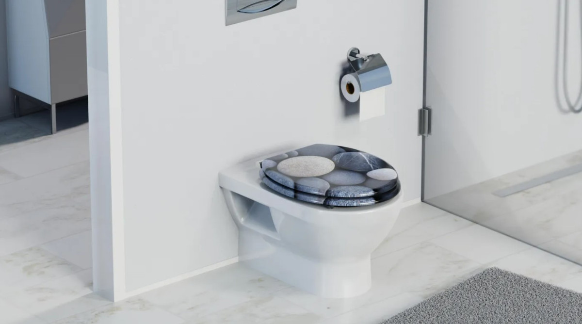 Schütte Grey Stones WC sedátko MDF, Soft Close