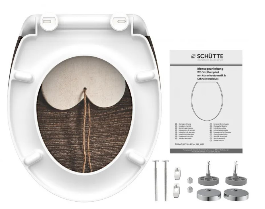 Schütte Wood Heart WC sedátko duroplast, Soft Close