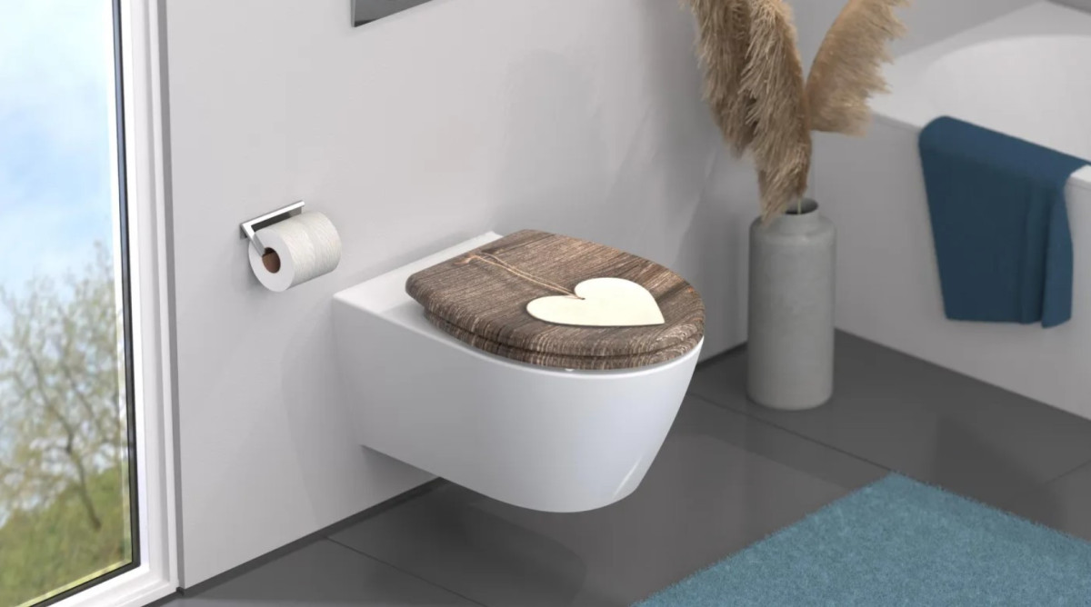 Schütte Wood Heart WC sedátko duroplast, Soft Close