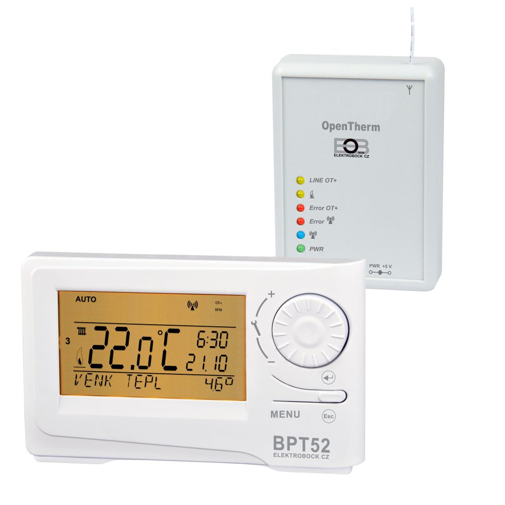 Elektrobock BT52 bezdrôtový termostat s OpenTherm+ komunikáciou