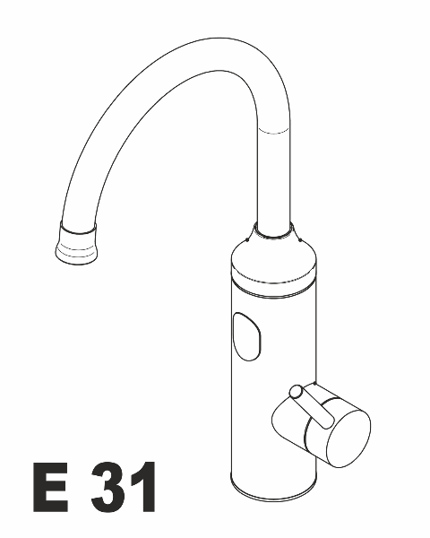 Elíz E 31 vodovodná batéria s elektrickým ohrevom vody