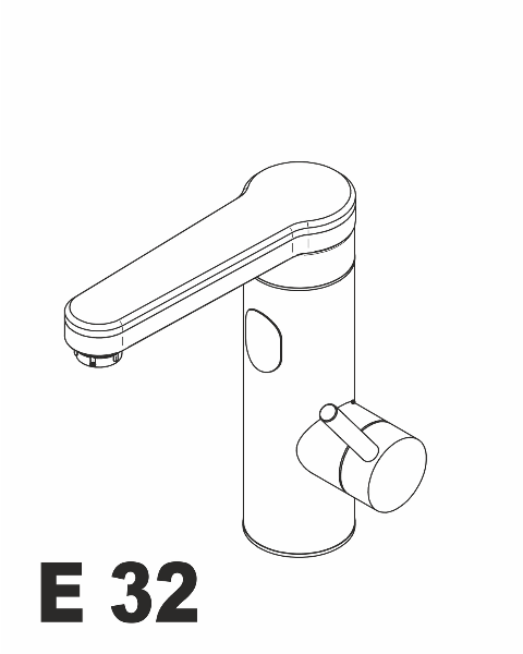 Elíz E 32 vodovodná batéria s elektrickým ohrevom vody