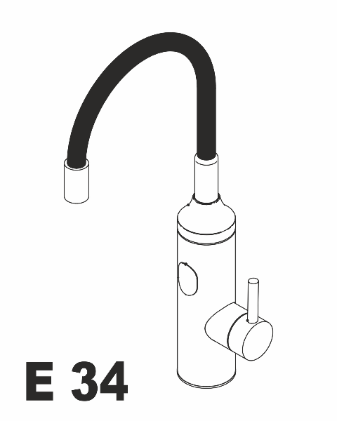 Elíz E 34 vodovodná batéria s elektrickým ohrevom vody