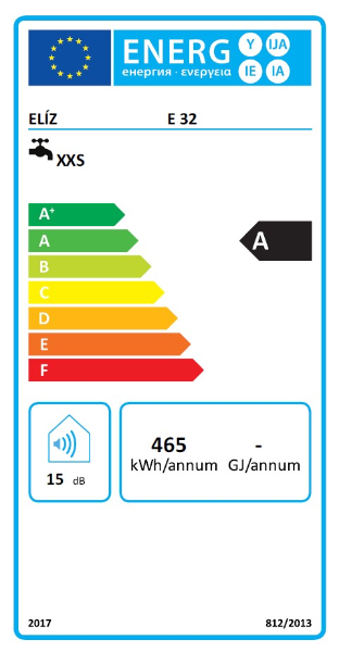 Elíz E 32 vodovodná batéria s elektrickým ohrevom vody