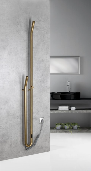 Duopasso ER830 elektrický sušiak uterákov s časovačem, 122x1700mm, 45 W, zlatý matný