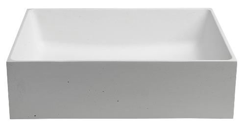 Formigo FG011 betónové umývadlo 47,5x14x36,5 cm, prírodná biela