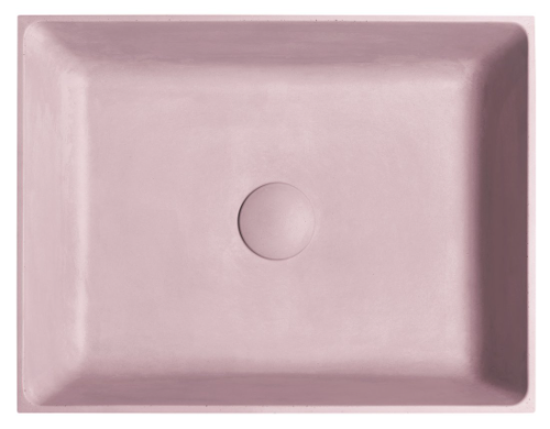 Formigo FG121 betonové umývadlo na dosku, 47,5x36,5cm, ružové