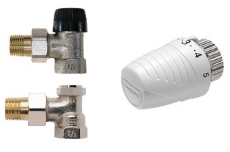 Honeywell pripojovací set k radiátorom s bočným pripojením 1/2" rohový