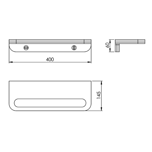 Himalaya HY19 polica s držiakom uterákov 400x145mm, bambus