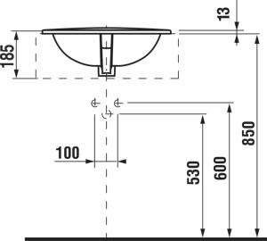 Jika Ibon umývadlo zápustné 52cm H8130100001041