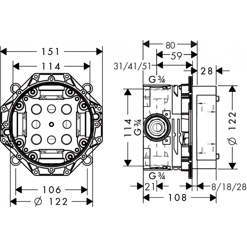 Hansgrohe iBox universal 01800180