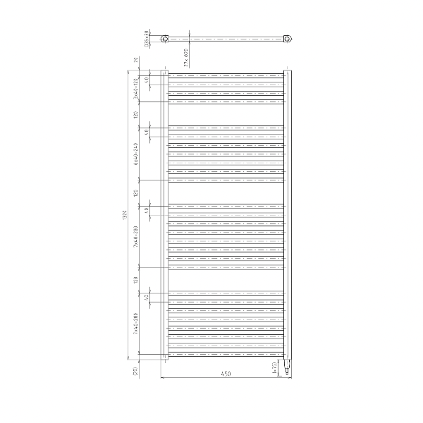 Direct-E ILE34TB elektrické vykurovacie teleso, 450x1320 mm, 400 W, čierne