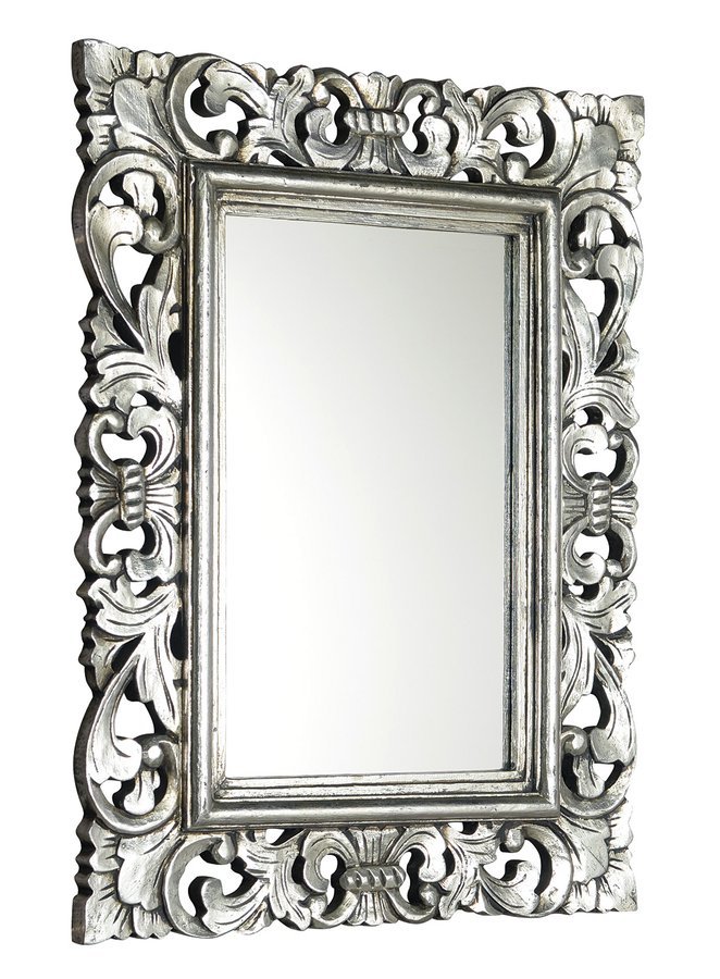 Samblung IN115 zrkadlo v ráme, 60x80 cm, strieborná Antique