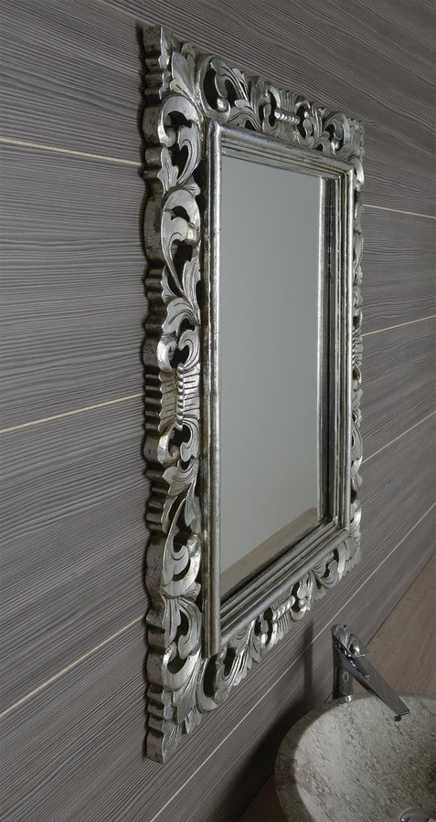 Scule IN156 zrkadlo v ráme, 70x100 cm, strieborná Antique
