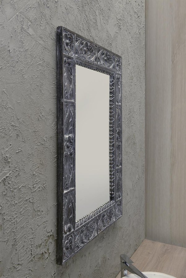 Ubud IN231 zrkadlo v ráme, 70x100 cm, šedé