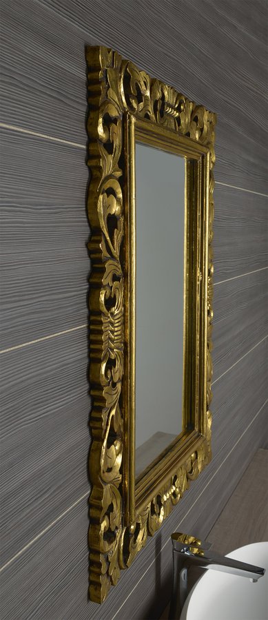 Scule IN163 zrkadlo v ráme, 70x100 cm, zlatá Antique