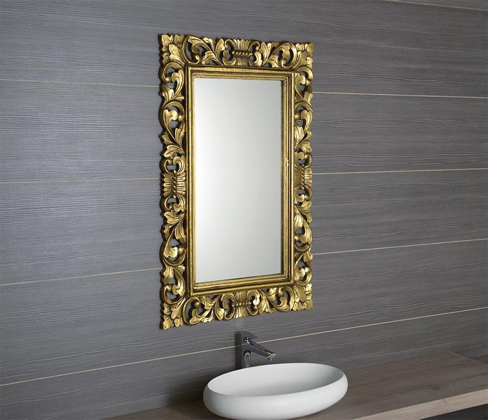 Scule IN316 zrkadlo v ráme, 80x120 cm, zlatá Antique