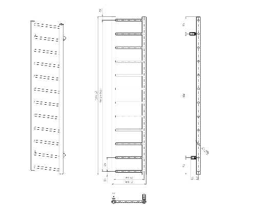 Dina IR363W vykurovacie teleso 300x1380mm, biele