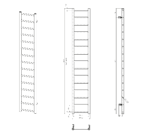 Dina IR366W vykurovacie teleso 300x1740mm, biele