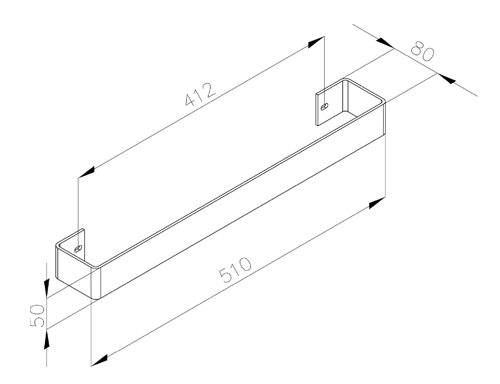 Magnifica IRPA13 držiak uterákov 456x74mm, leštená nerez