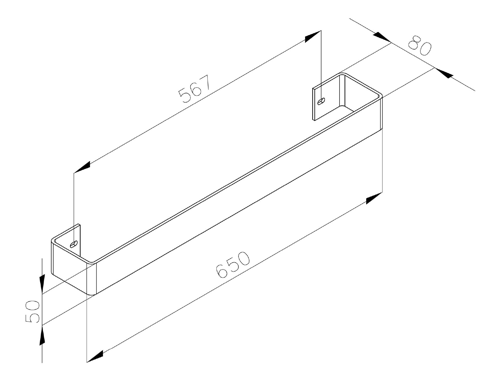 Magnifica IRPA17 držiak uterákov 608x74mm, leštená nerez