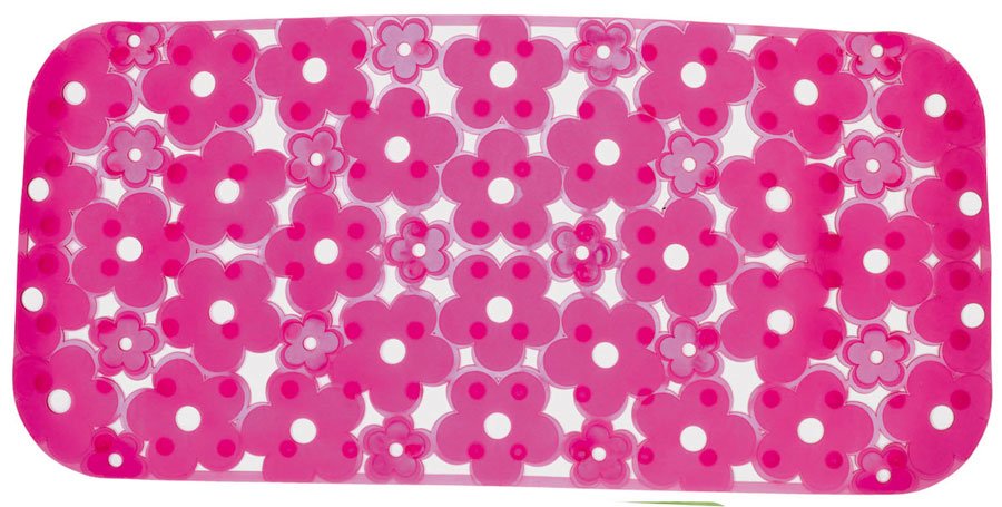 Margherita 973572P0 podložka do vane 34,5 x72cm s protišmykovou úpravou, PVC, ružová