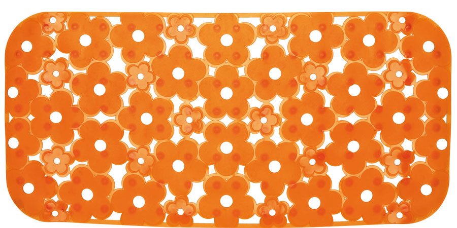 Margherita 973572P4 podložka do vane 34,5 x72cm s protišmykovou úpravou, PVC, oranžová
