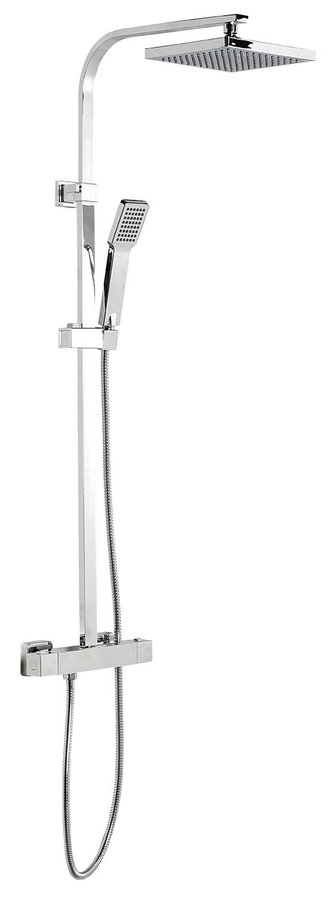 Jane 1202-10 sprchový stĺp s termostatickou batériou, hranatý, chróm