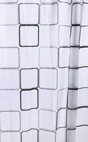Aqualine ZV013 sprchový záves 180x180cm, vinyl, štvorcový vzor