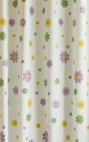 Aqualine ZV014 sprchový záves 180x200cm, vinyl,kvetovaný