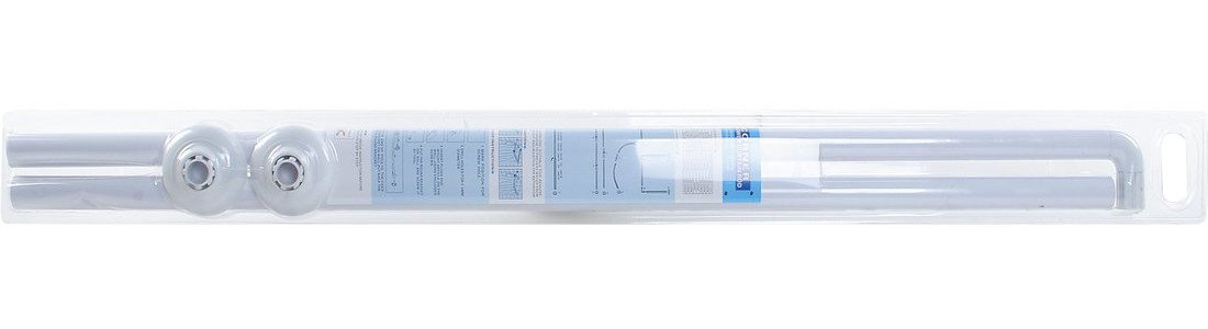 Aqualine AC9090 rohová tyč na sprchový záves 90x90cm, ALU, biela