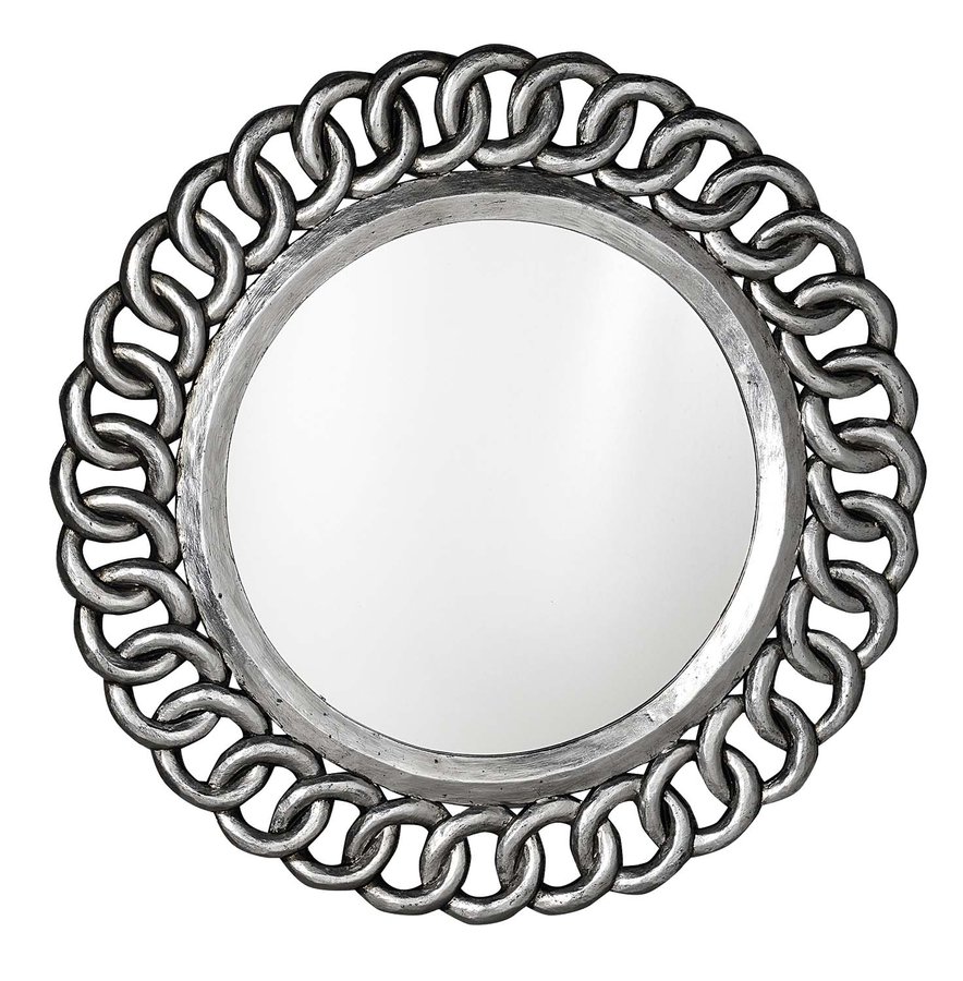 Cercle IN138 zrkadlo v ráme, priemer 80cm, strieborná Antique