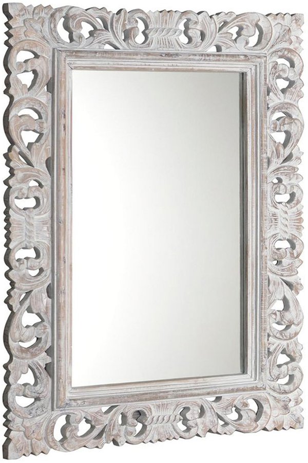 Scule IN324 zrkadlo v ráme, 80x120 cm, biela Antique