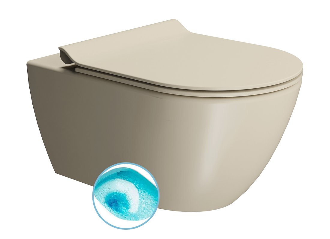 Pura 881508 WC závesné 55x36 cm, Swirlflush, creta mat