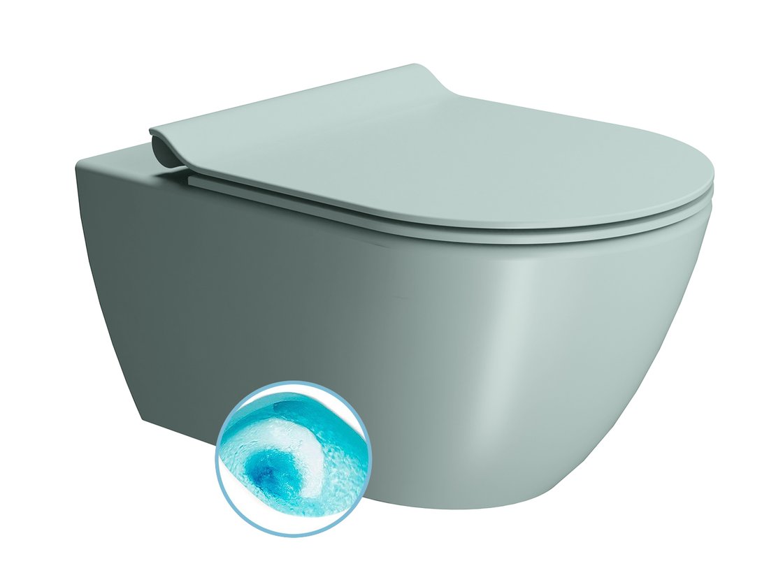 Pura 881515 WC závesné 55x36 cm, Swirlflush, ghiaccio mat